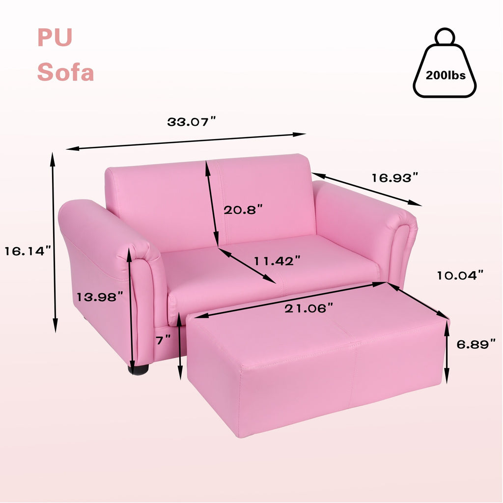 Pink Kids PU Sofa D41044