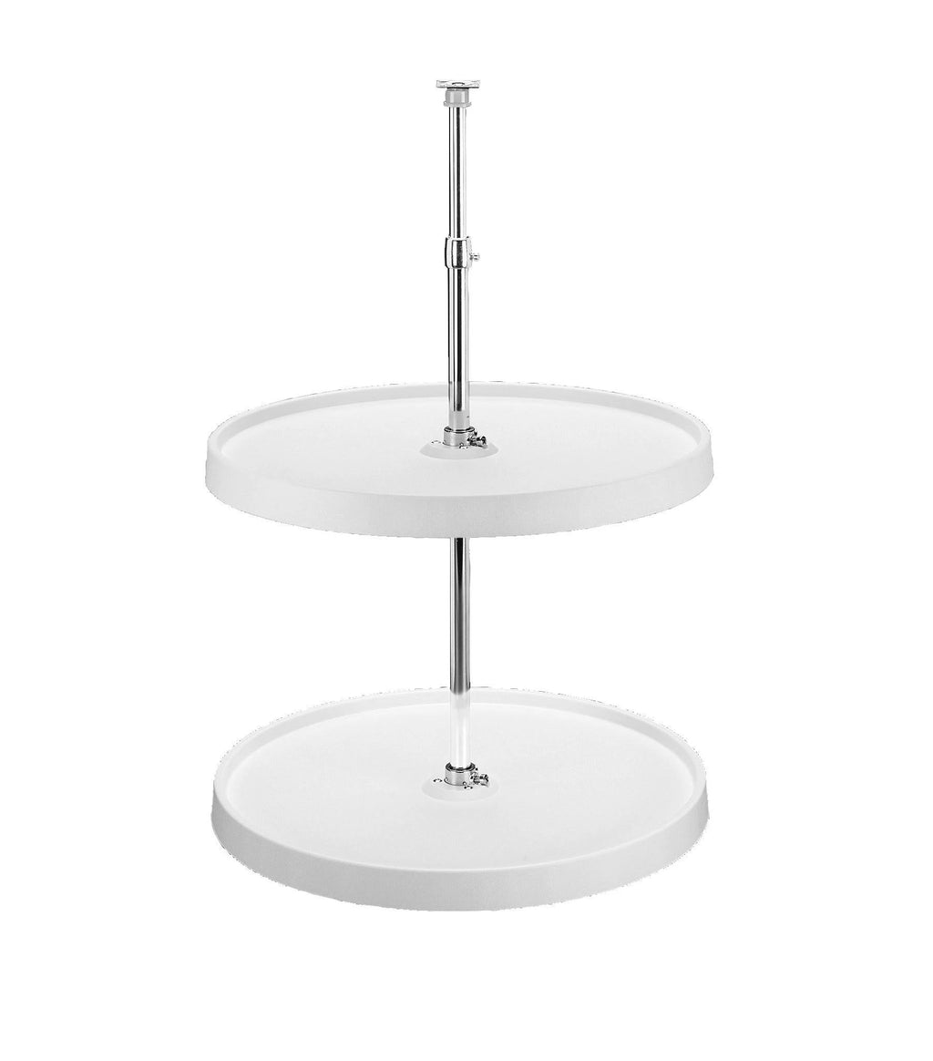 24x22 Almond Polymer Lazy Susan 2-Shelf Z7087