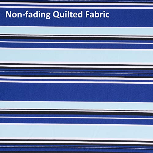 Blue Stripes Double Hammock with Spreader Bar Y16858