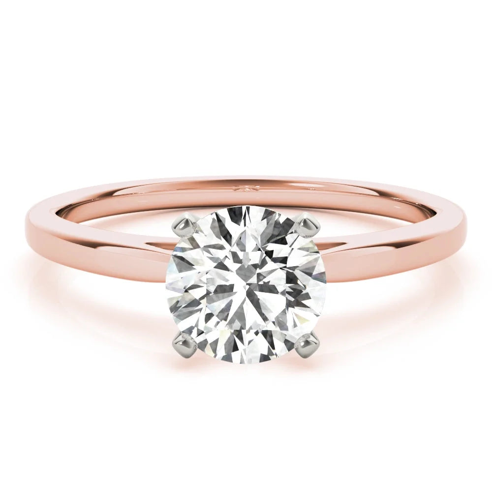 14K Diamond Cathedral Solitaire Engagement Ring J682817