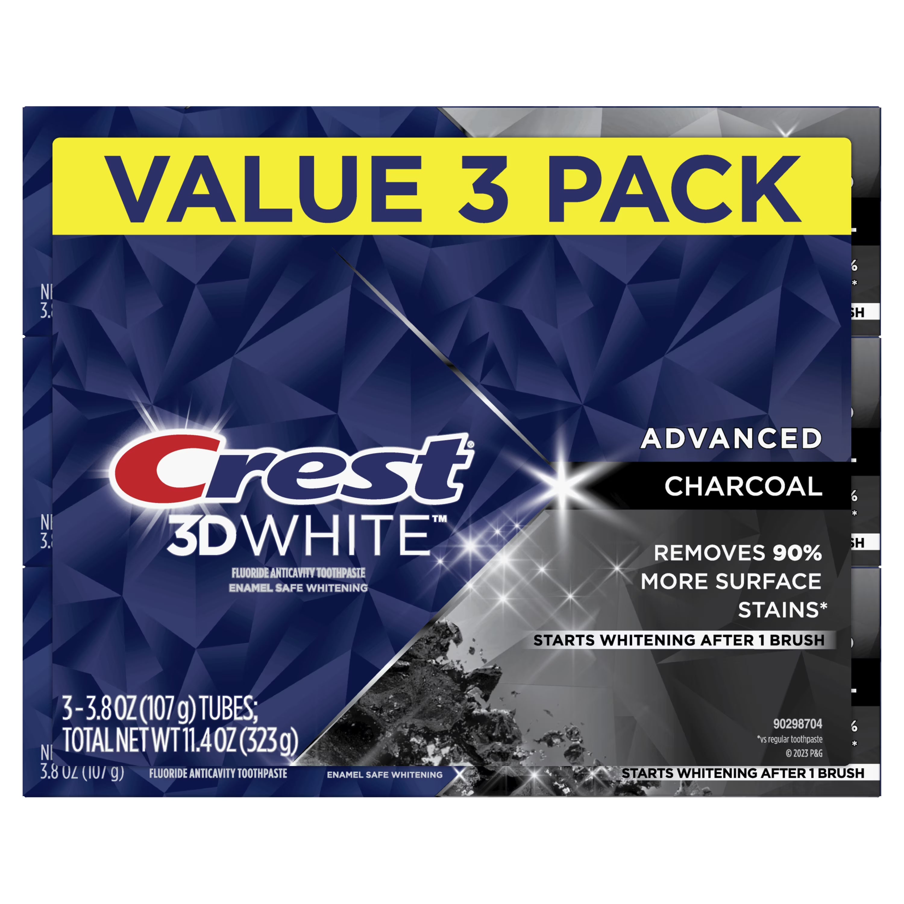 Charcoal Toothpaste, 3.8 oz, 3 Count M867