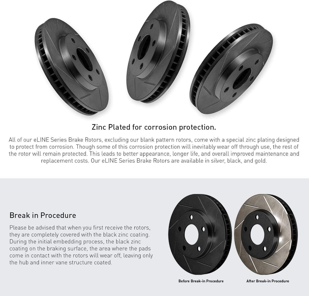 Slotted Brake Rotors & Semi-Met Brake Pads I17486