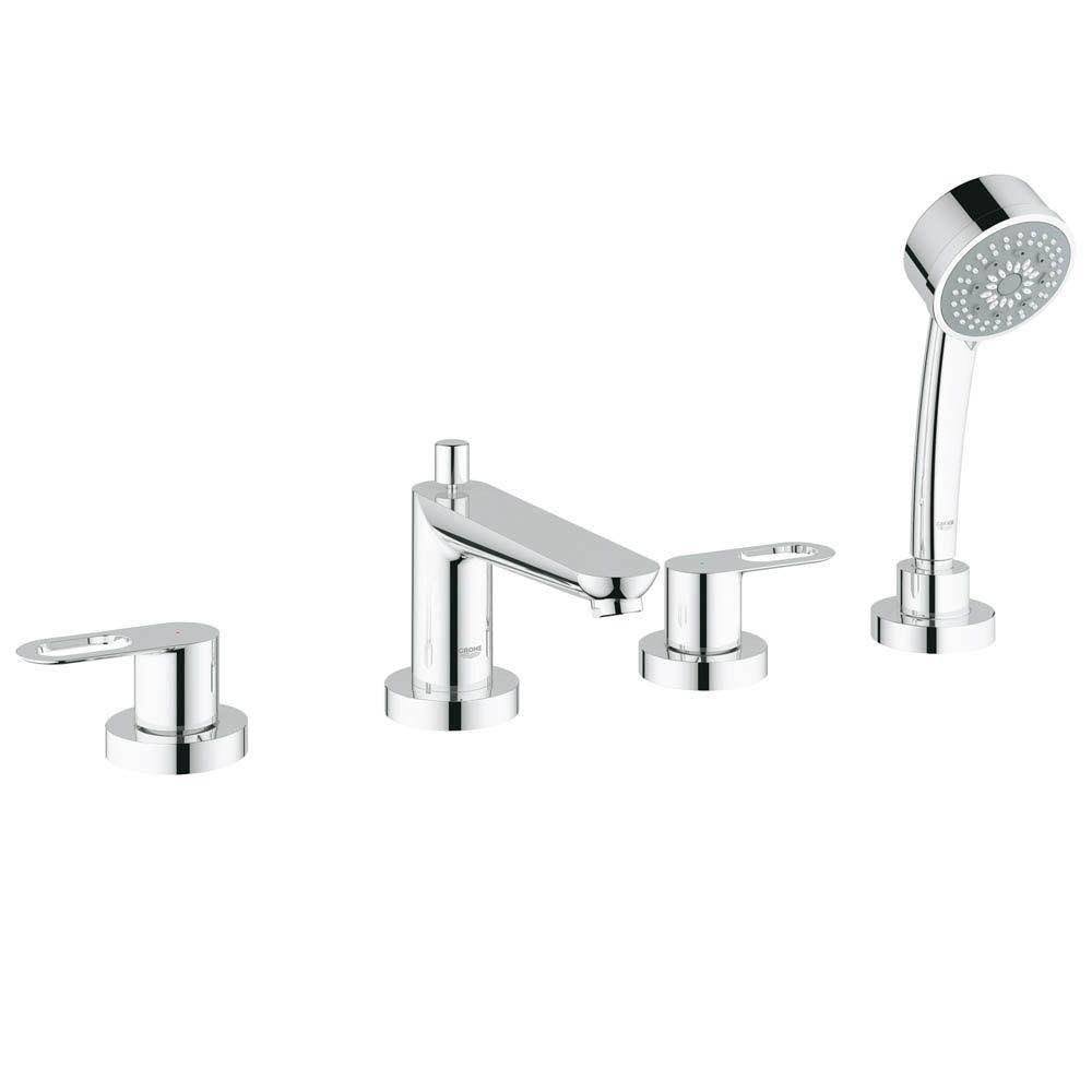 4-Hole Roman Tub Filler with Hand Shower Y86795