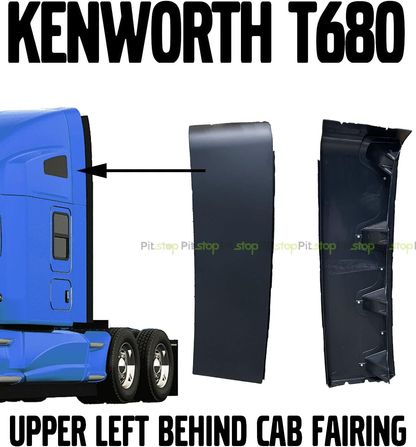 Kenworth T680 Upper Top Left Behind Cab Cabin Sleeper Fairing J73308