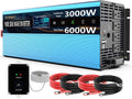 3000Watt 12V DC to AC 110V 120V Power Inverter with Remote Control 4 AC Outlets Dual USB Port B5989