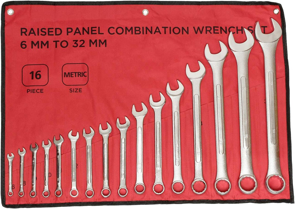 16pc Metric Combination Wrench Set 6mm-32mm Q99982