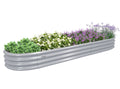 Galvanized Raised Garden Bed Kit Oval Metal Planter Box Y73882