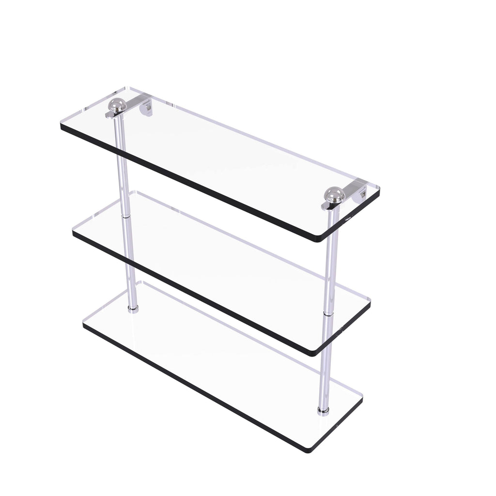 22 inch Triple Tiered Glass Shelf Oil Rubbed Bronze L754293