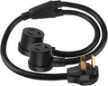 3 Prong Dryer Y Split Plug Cord Adapter 30AMP 250 Volt, Pack of 2 I712707