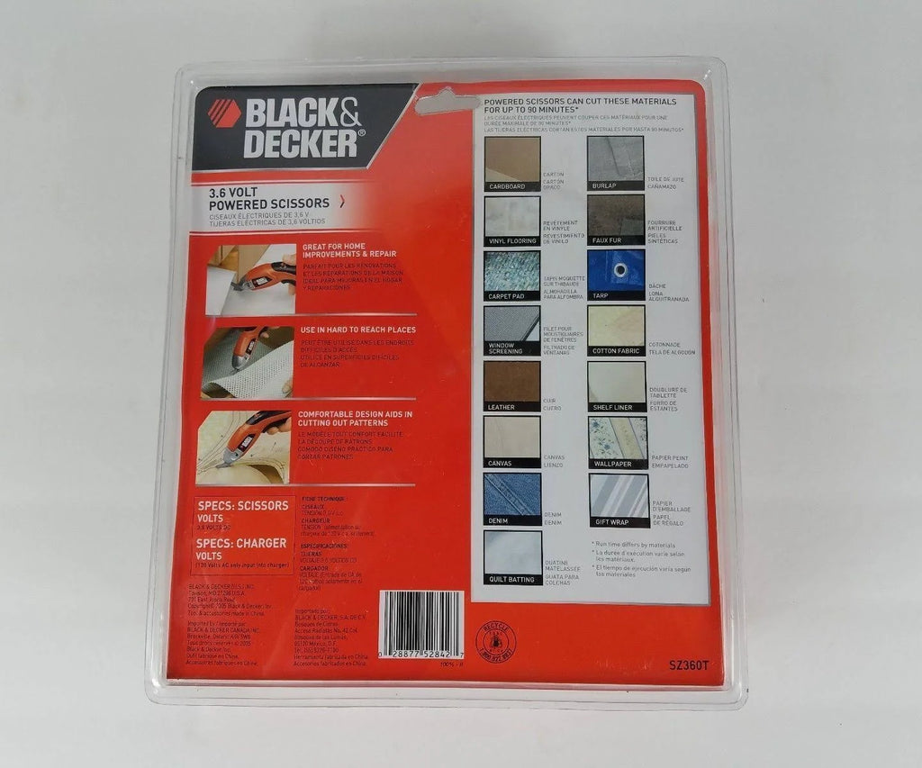 Black u0026 Decker Sz360 3.6-Volt NiCad Cordless Power Scissors Q56823