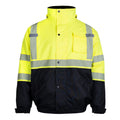 Hi-Vis Safety Jacket with Removable Hood, Yellow, XL F3486