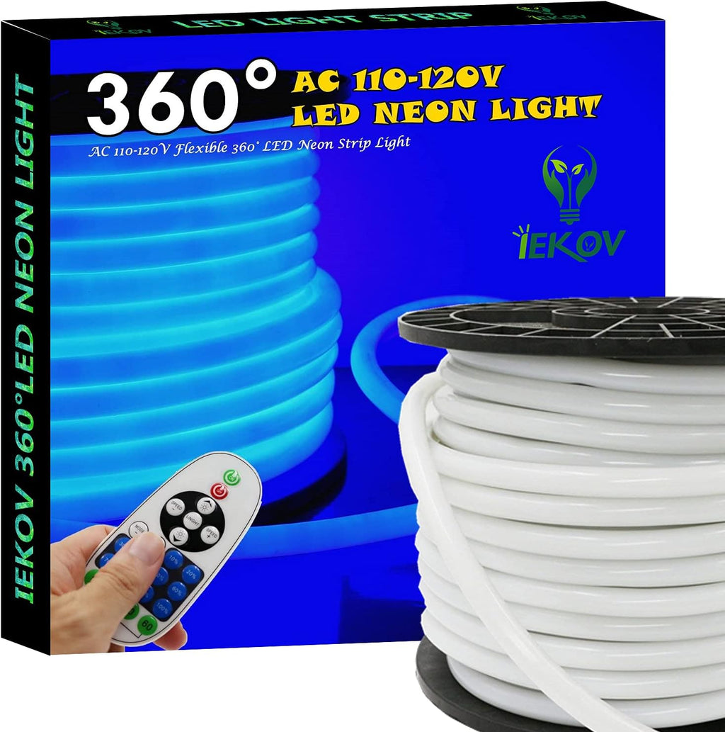 16.4ft Warm White Dimmable Waterproof LED Neon Rope Light, Pack of 2 D670621