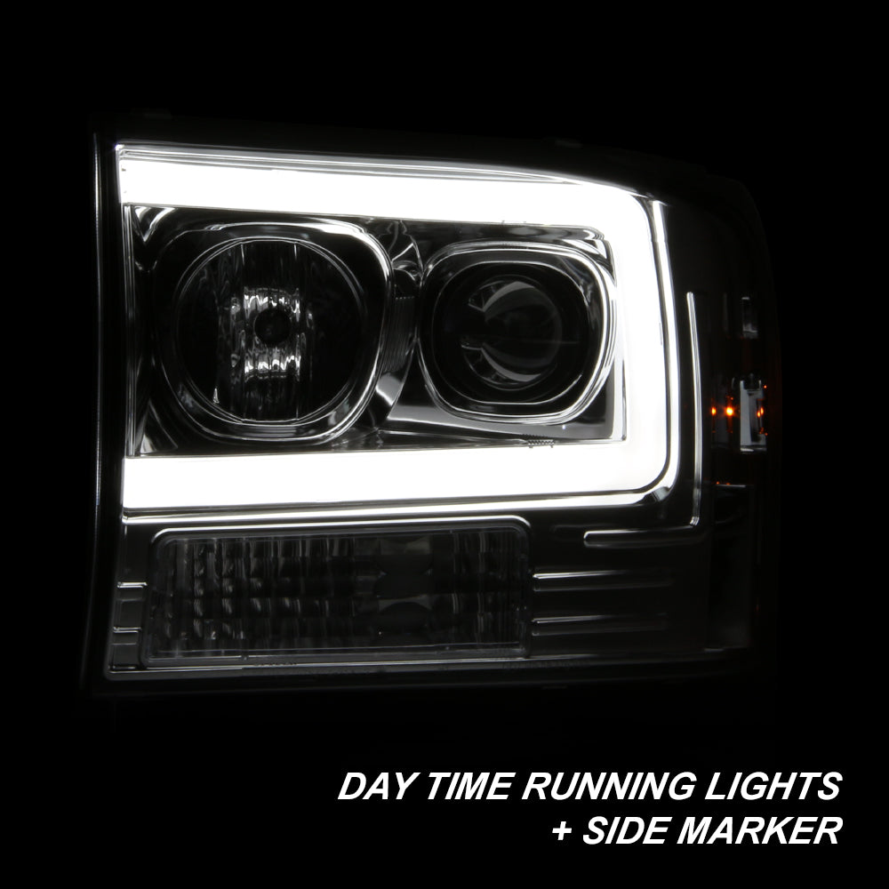 LED Tube Bar Projector Headlights Driver and Passenger Side P94215