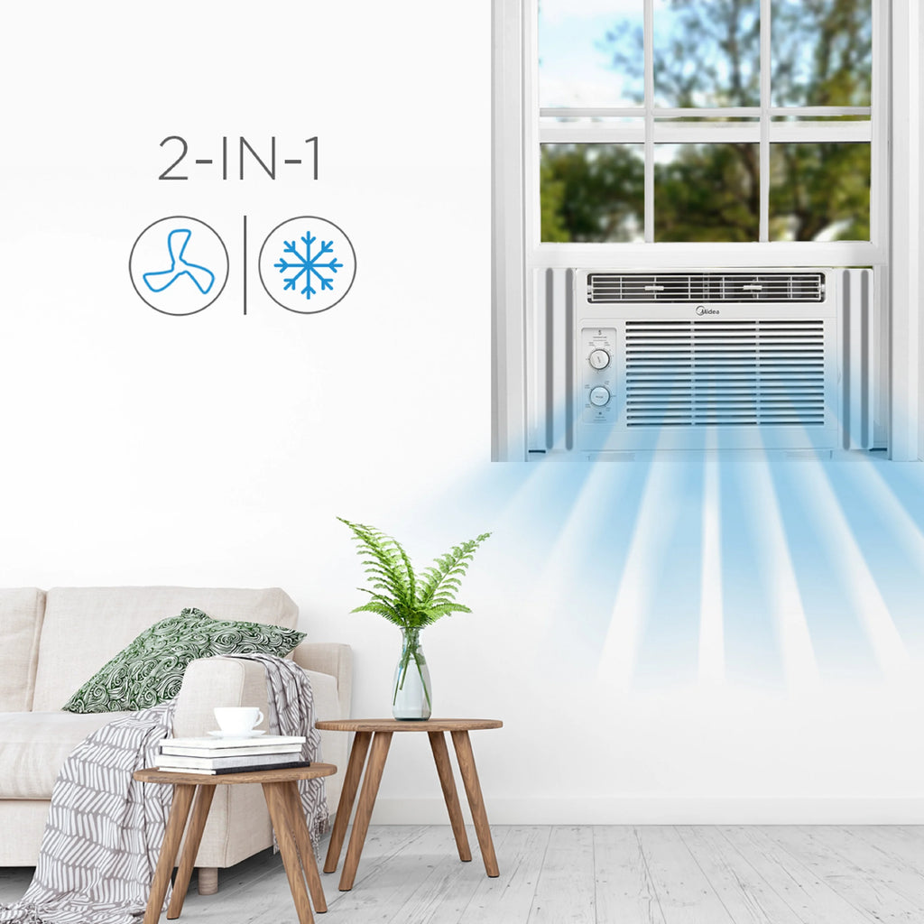 White Mechanical Window Air Conditioner D6202