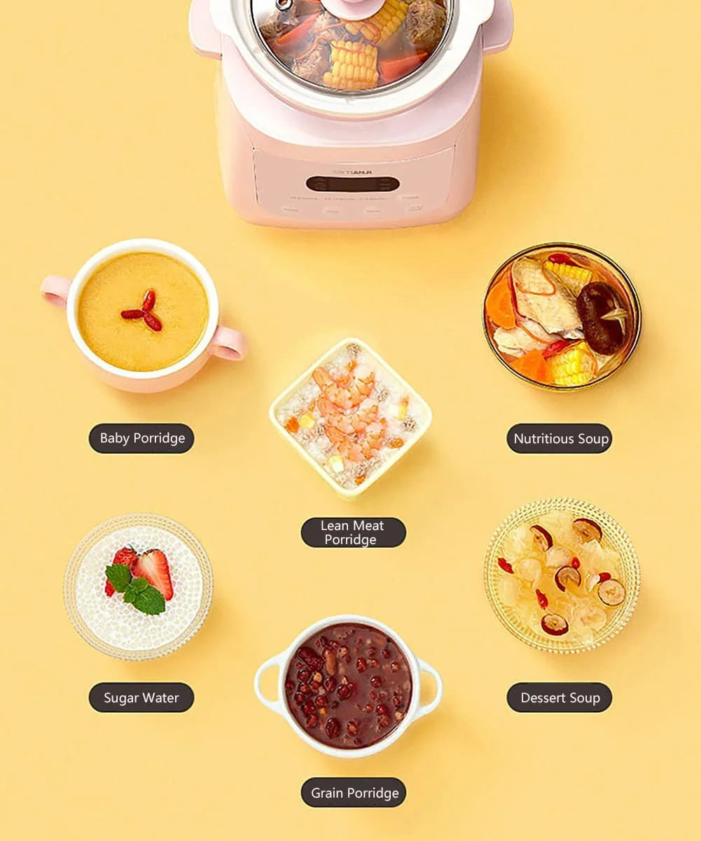 1.3L Pink Ceramic Slow Cooker L979393