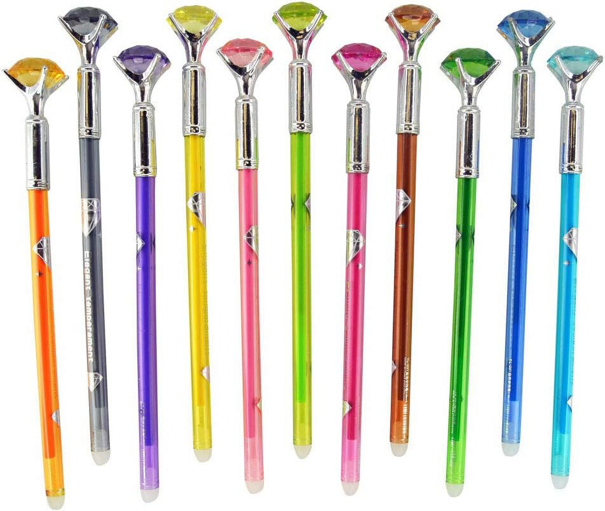 24 Pc Gel Pens with Rhinestone Topper D929809