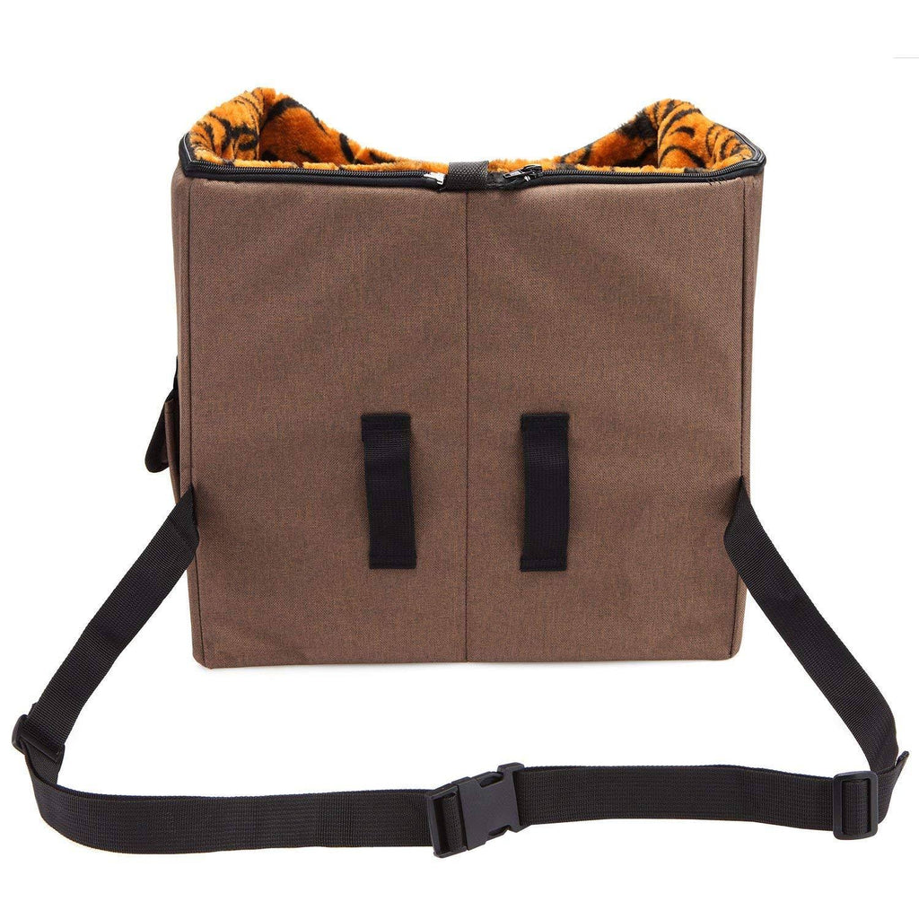 Pet Car Seat with Adjustable Straps, Solid Foam Base, Attached Tether Strap U289