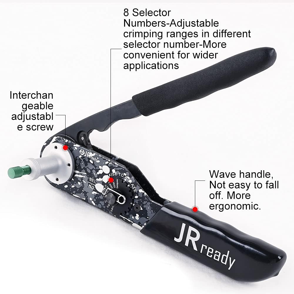 DT2 Solid Barrel Crimping Tool Kit with Removal Tool Kit for 12 to 22 AWG Wire Harness DT Series Closed Barrel Terminals V254717