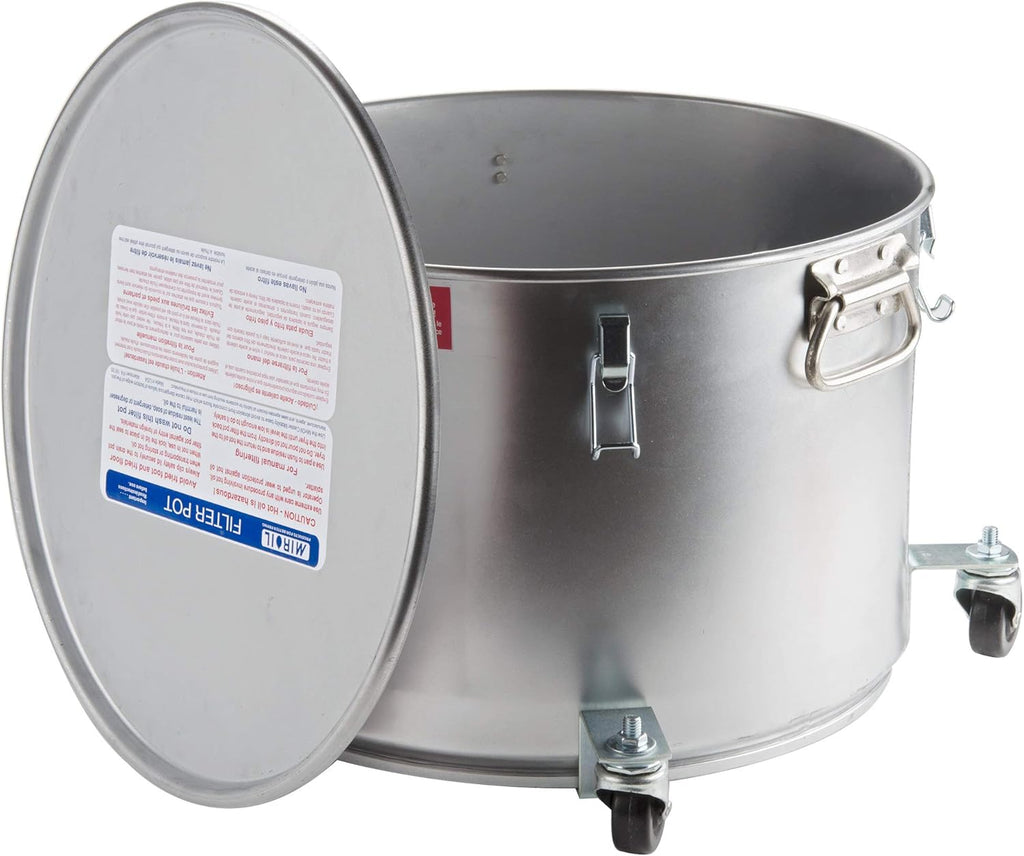 Restaurant Oil Caddy with Gasketed Safety Lid and Caster Wheel Base V10291