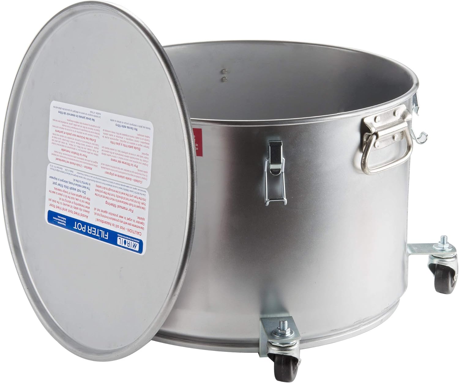 Restaurant Oil Caddy with Gasketed Safety Lid and Caster Wheel Base V10291