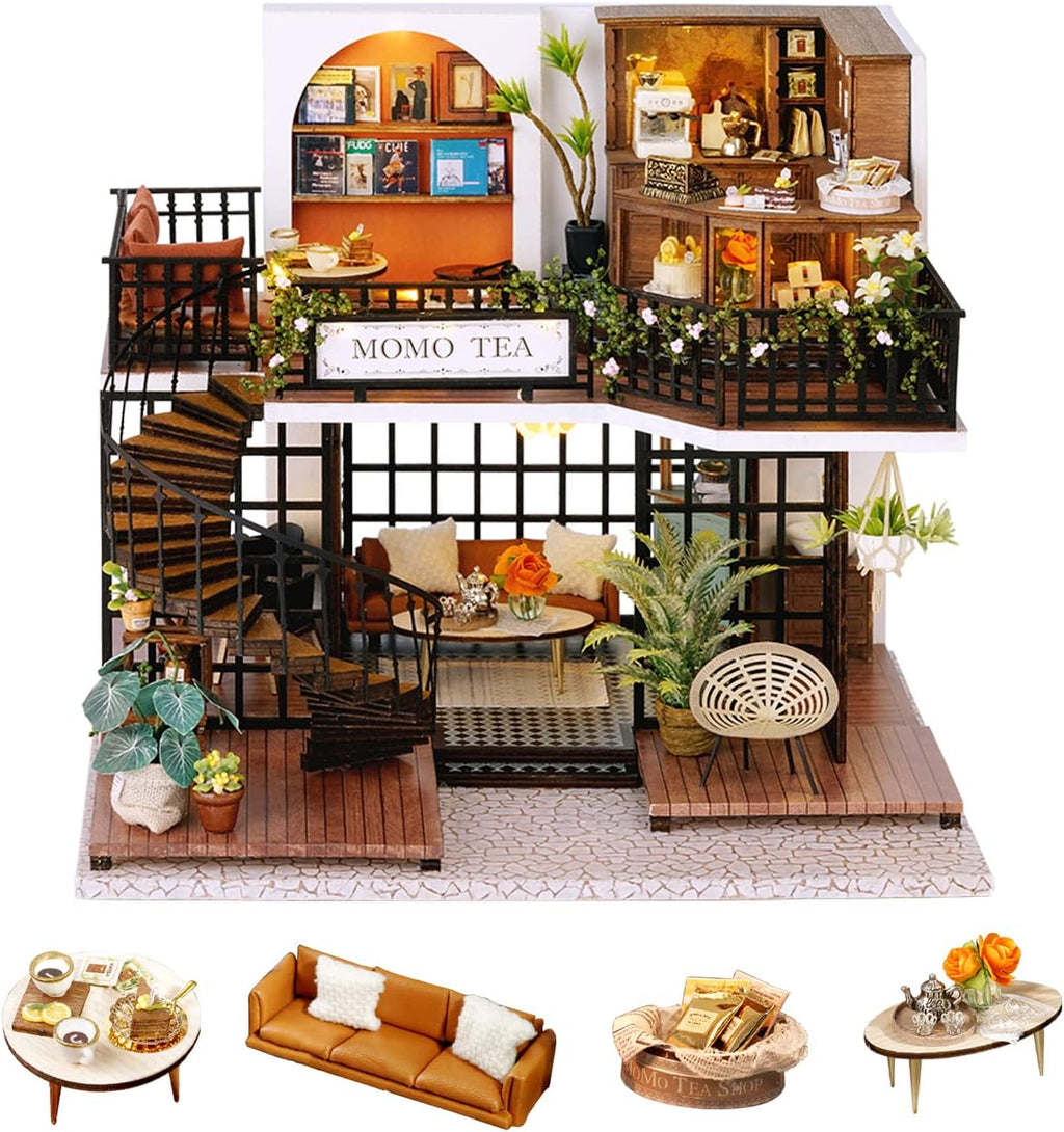 DIY Miniature Dollhouse Kit 1:24 Scale with Music and Dust Proof Q15427