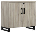 Gray Weathered Oak 2-Door Storage Cabinet P6939