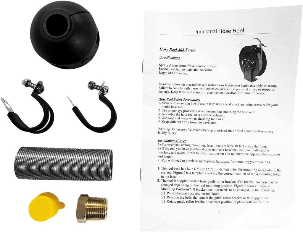 Industrial Stainless Steel Retractable Hose Reel E69129