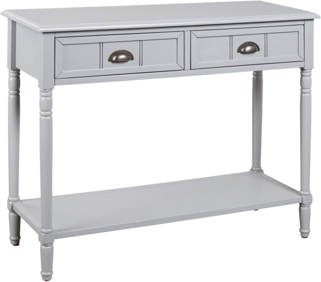 Gray 2 Drawer Console Sofa Table G46076