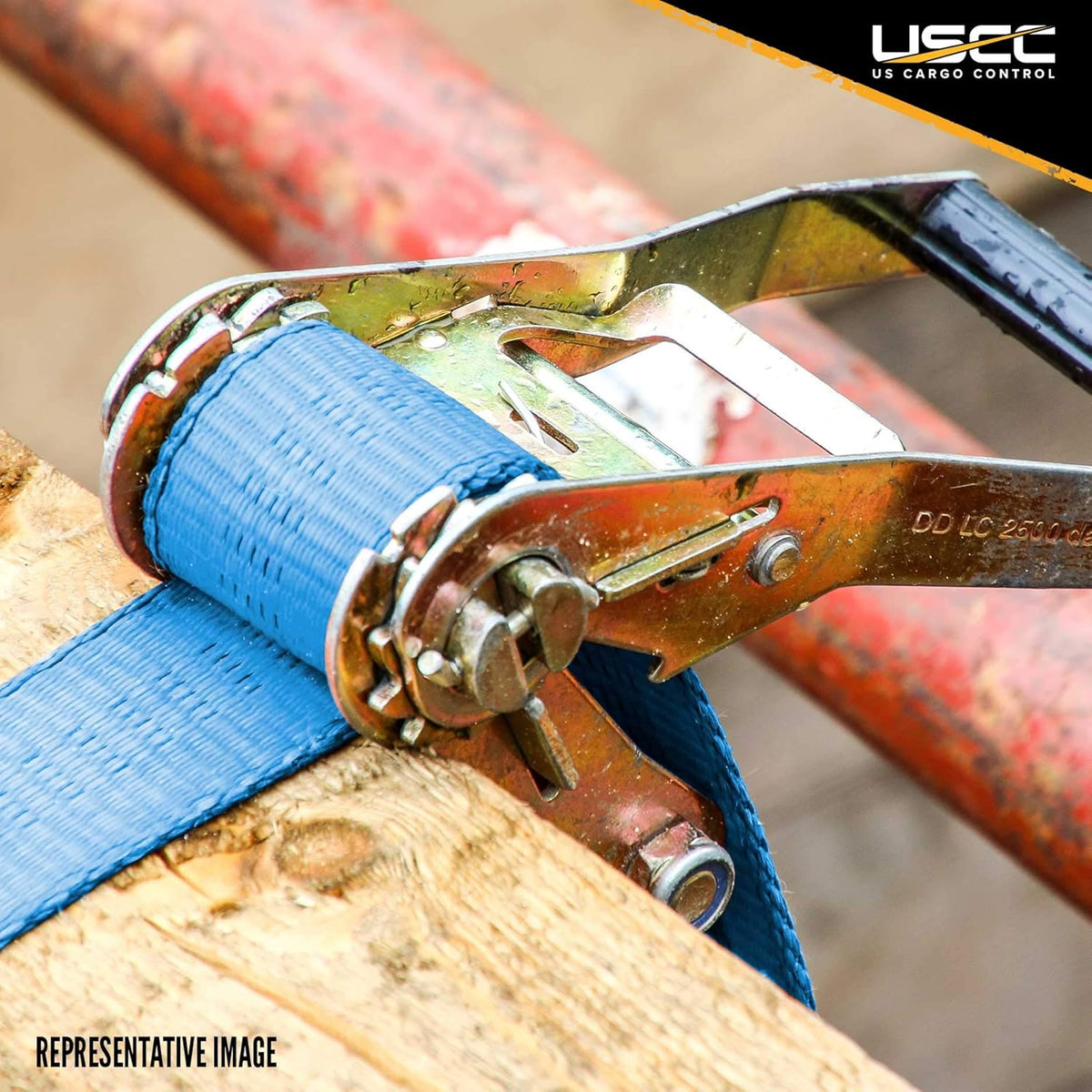 2 Inch x 20 Foot Blue Ratchet Strap 4 Pack U740977