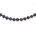 Rhod-plated 5-6mm Black Pearl Necklace X18152