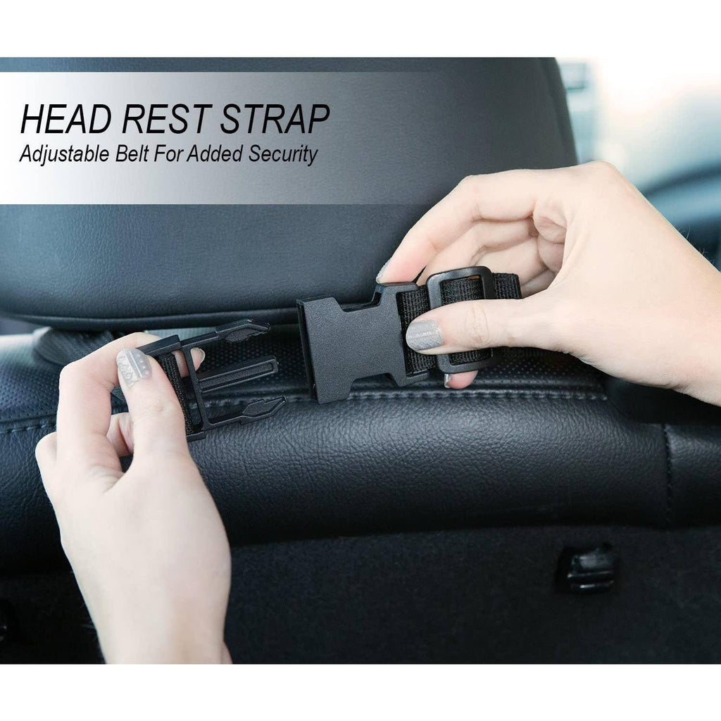 Pet Car Seat with Adjustable Straps, Solid Foam Base, Attached Tether Strap U289