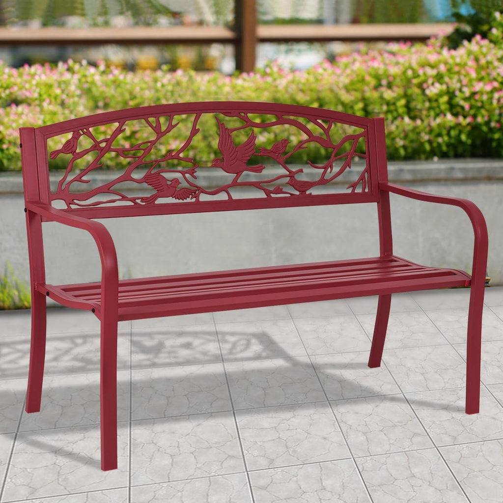 Red Cast Iron Porch Chair A160