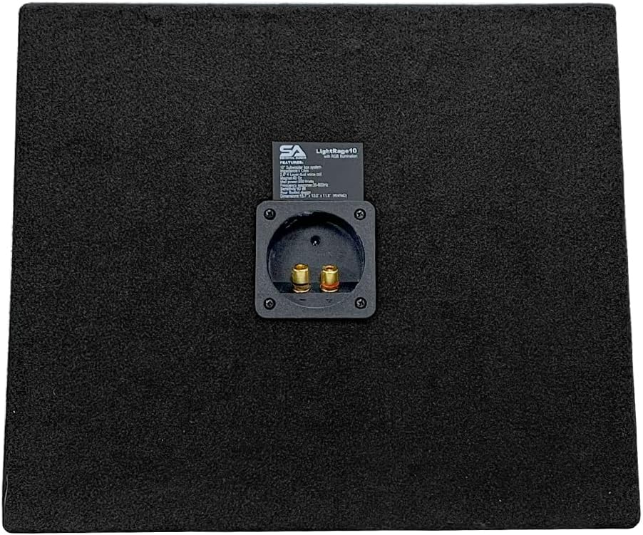 10 Inch 500 Watt Car Audio Subwoofer Enclosure with RGB Illumination K962843