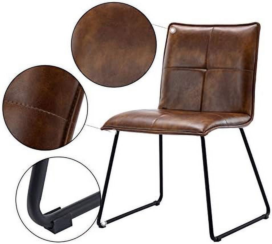 Faux Leather Dining Chairs with Metal Legs K557