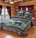 King Quilt Set 108 x 90 Rustic Bedding Set U954008