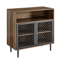 Industrial Modern Metal Door Accent Cabinet Brown T609