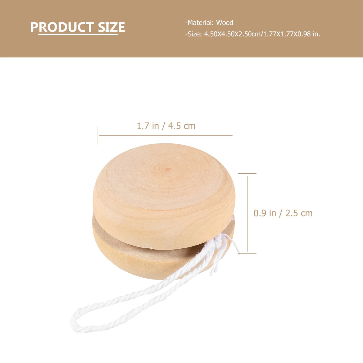 10 Pcs Unfinished Wood Yo-yo E895