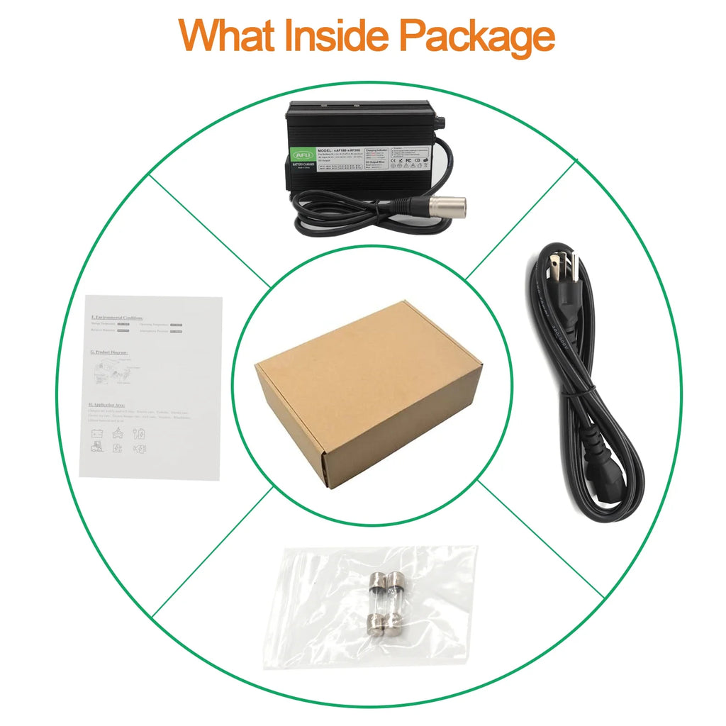 50.4V 5A Smart Charger with Fan Aluminum Case S2231