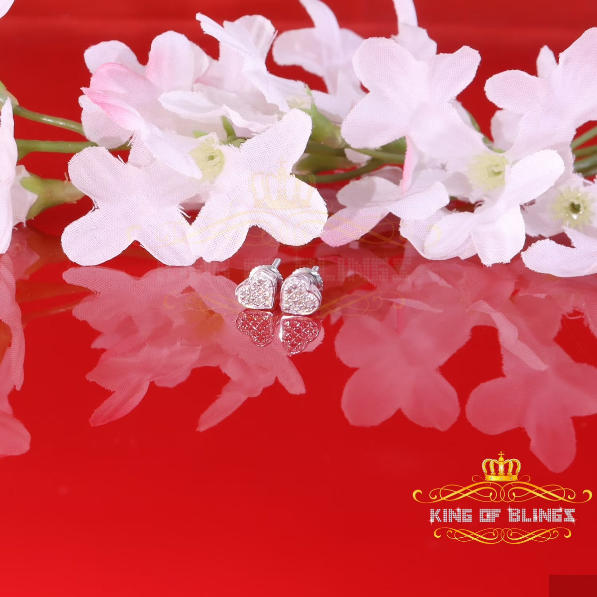 925 White Silver Round Diamond Earrings O827