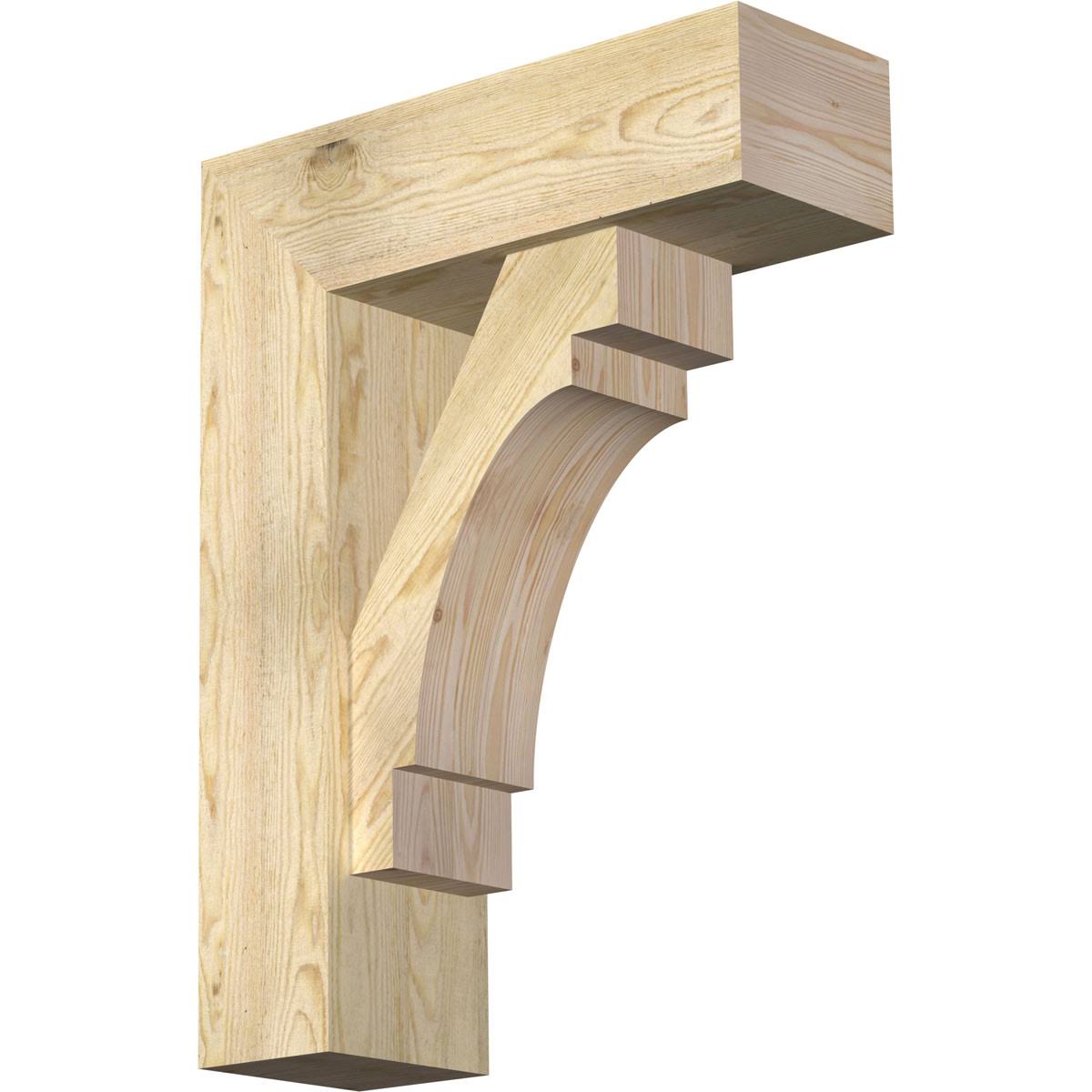 Rough Sawn Bracket with Offset Brace, Douglas Fir G6721