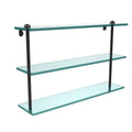 22 inch Triple Tiered Glass Shelf Oil Rubbed Bronze L754293