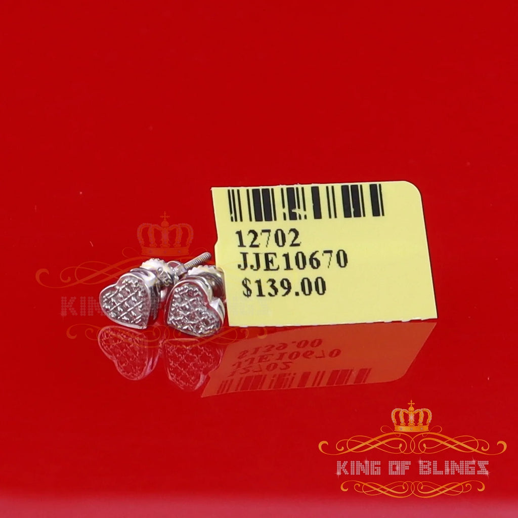 925 White Silver Round Diamond Earrings O827
