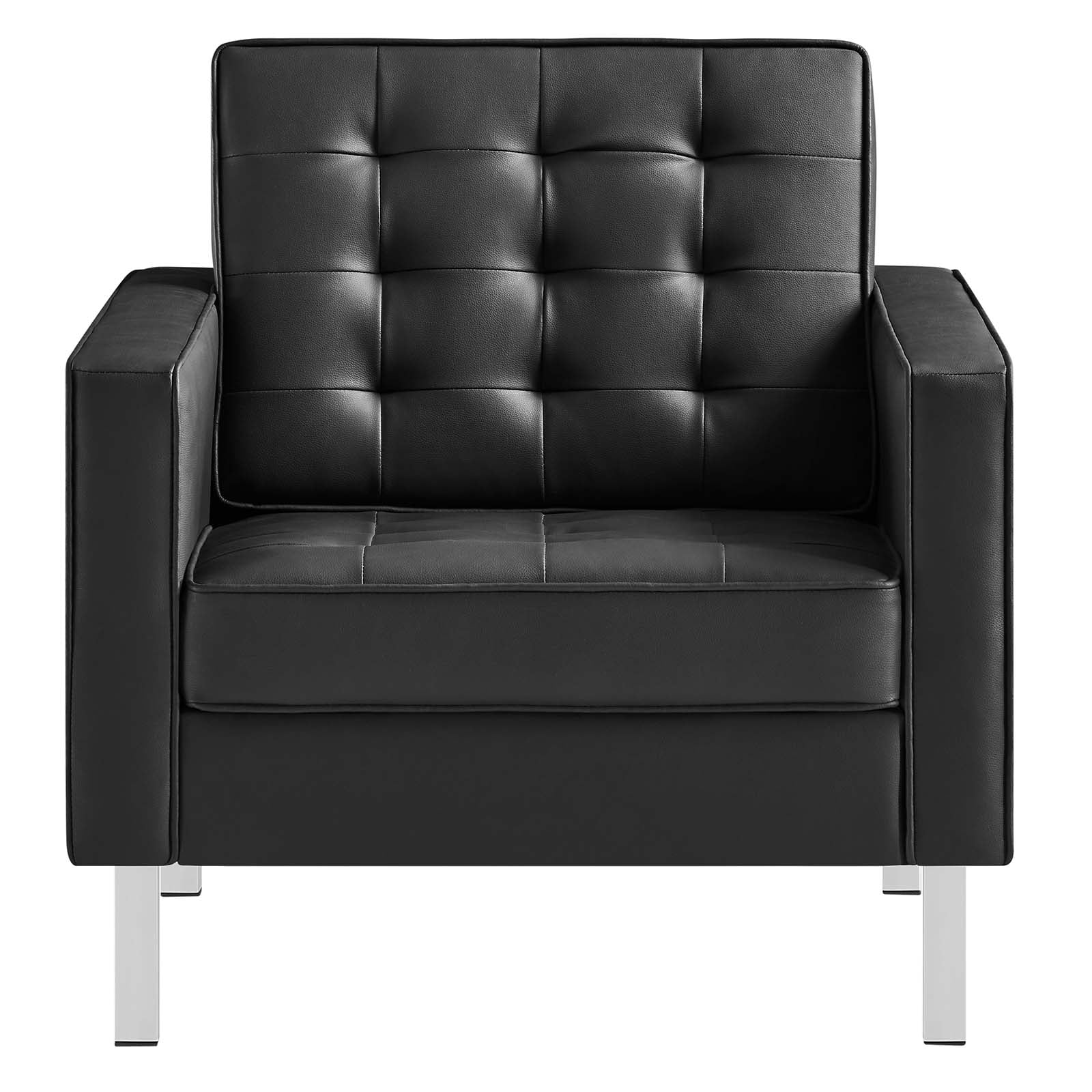 Set of 2 Tufted Vegan Leather Armchairs G5774