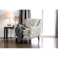 Floral Beige Fabric Accent Chair X6951