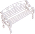 White 1:6 Scale Miniature Garden Patio Bench C448