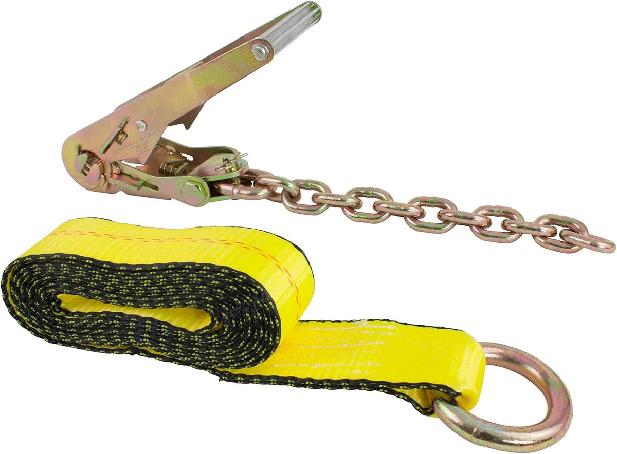 2 Chain Ratchets & Lasso Straps Tow Truck Wrecker Car Hauler Wheel Lift D91162