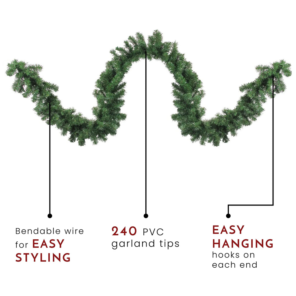 9' x 12" Artificial Christmas Garland A828936