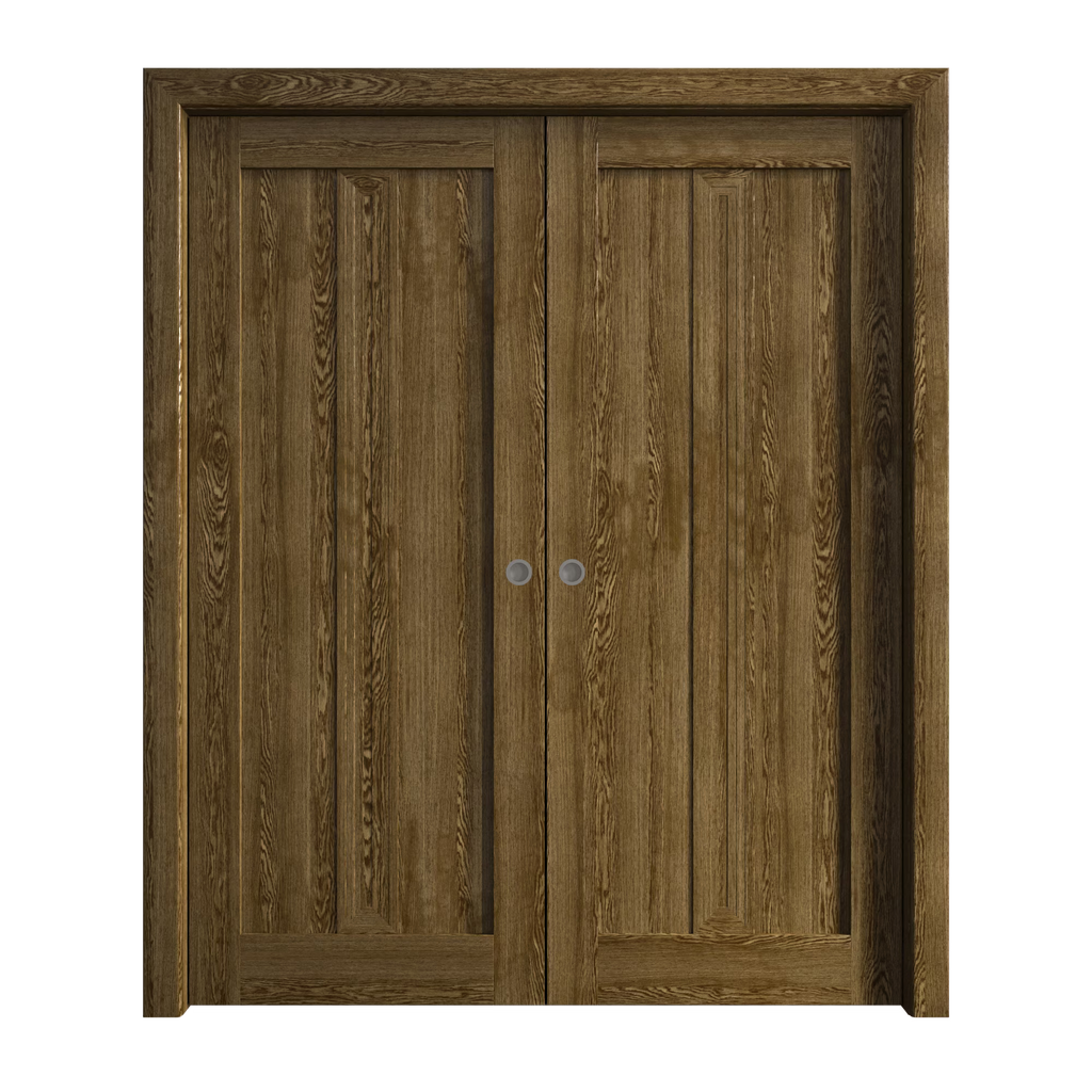 Solid Wood Interior Double Pocket Doors N989