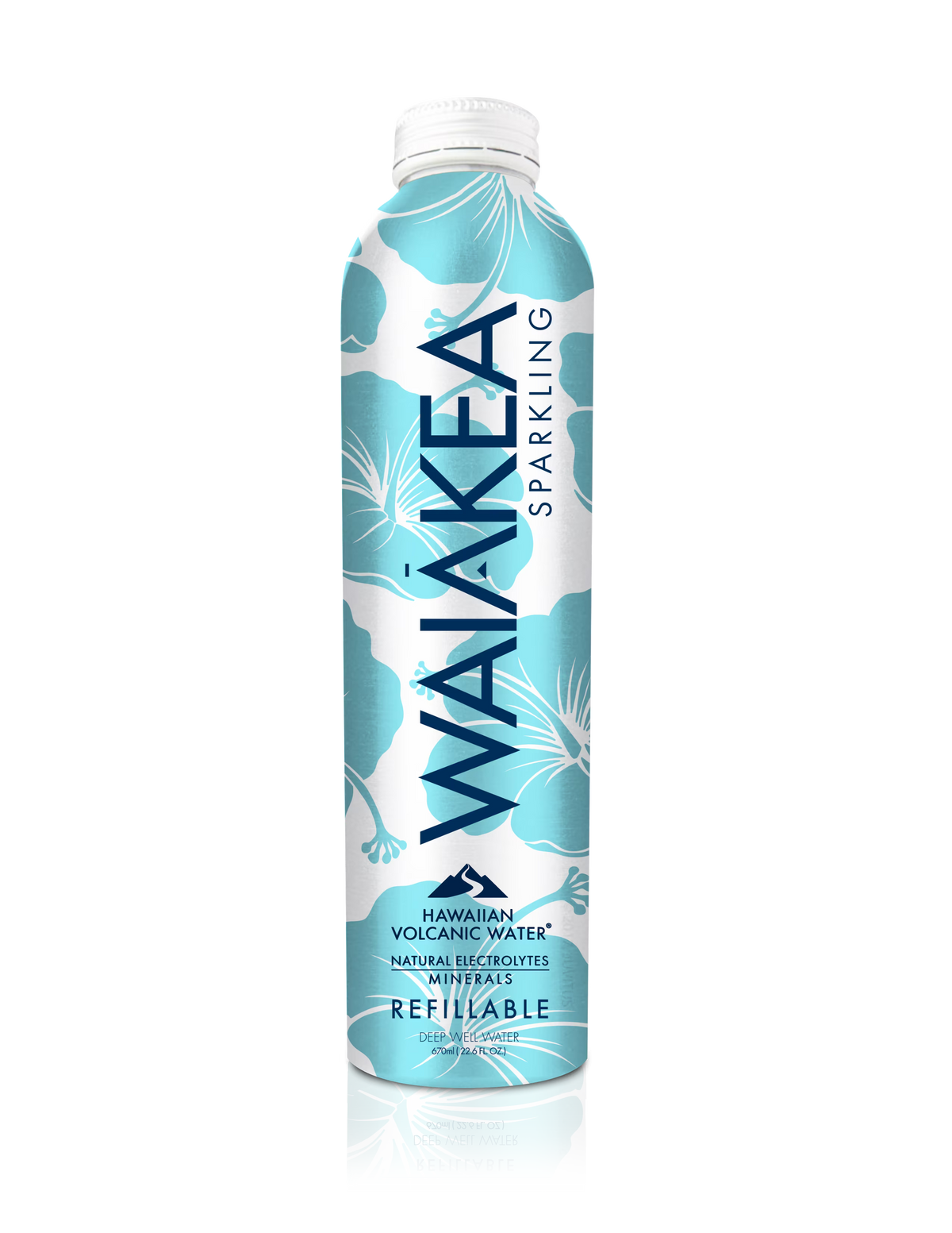 Sparkling Hawaiian Volcanic Water, Aluminum Bottle, 670mL - 12 Pack R152