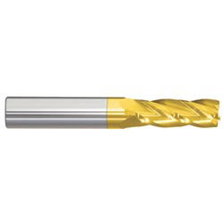 9/16x22 x 3-1/2x22 x 1-1/4x22 Square End Mill, 4 Flute, Solid Carbide J797